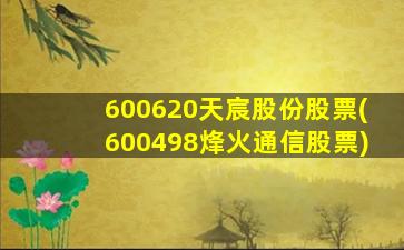 600620天宸股份股票(600498烽火通信股票)-图1