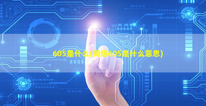 605是什么(网络605是什么意思)-图1