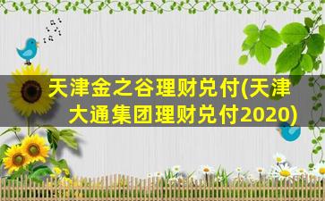 天津金之谷理财兑付(天津大通集团理财兑付2020)-图1