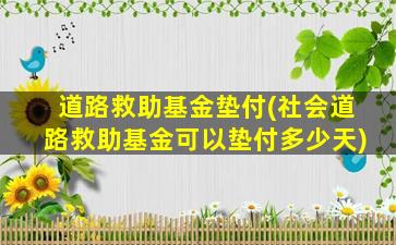 道路救助基金垫付(社会道路救助基金可以垫付多少天)-图1