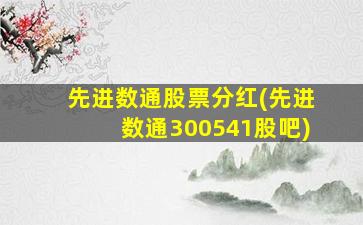 先进数通股票分红(先进数通300541股吧)-图1