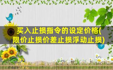 买入止损指令的设定价格(限价止损价差止损浮动止损)-图1