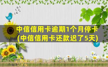 中信信用卡逾期1个月停卡(中信信用卡还款迟了5天)-图1