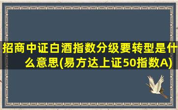 招商中证白酒指数分级要转型是什么意思(易方达上证50指数A)-图1