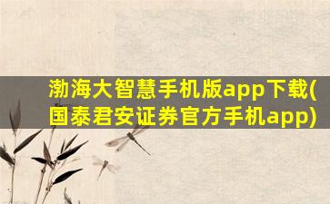 渤海大智慧手机版app下载(国泰君安证券官方手机app)-图1