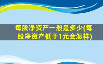 每股净资产一般是多少(每股净资产低于1元会怎样)-图1