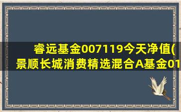 睿远基金007119今天净值(景顺长城消费精选混合A基金010104)-图1