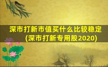 深市打新市值买什么比较稳定(深市打新专用股2020)-图1