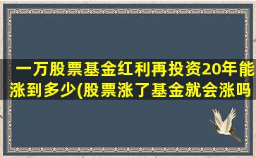 一万股票基金红利再投资20年能涨到多少(股票涨了基金就会涨吗)-图1