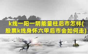 k线一阳一阴能量柱后市怎样(股票k线身怀六甲后市会如何走)-图1