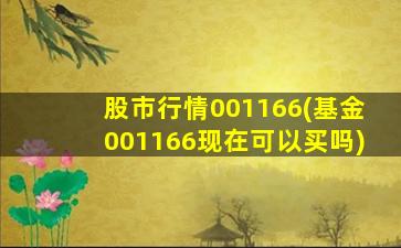 股市行情001166(基金001166现在可以买吗)-图1