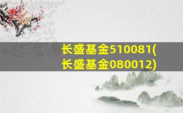 长盛基金510081(长盛基金080012)-图1