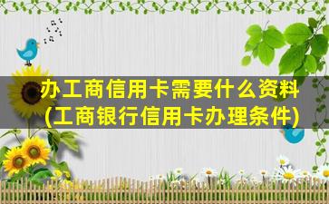 办工商信用卡需要什么资料(工商银行信用卡办理条件)-图1