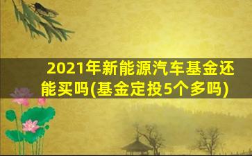 2021年新能源汽车基金还能买吗(基金定投5个多吗)-图1