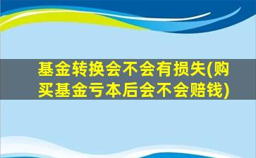 基金转换会不会有损失(购买基金亏本后会不会赔钱)-图1