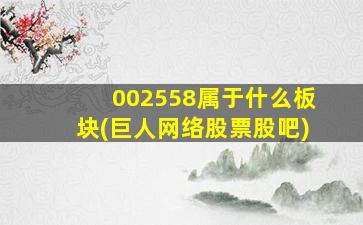 002558属于什么板块(巨人网络股票股吧)-图1