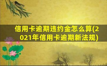 信用卡逾期违约金怎么算(2021年信用卡逾期新法规)-图1