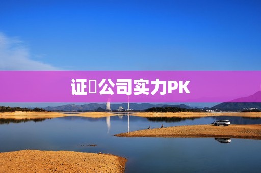 证劵公司实力PK 资讯