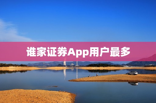 谁家证券App用户最多？ 资讯